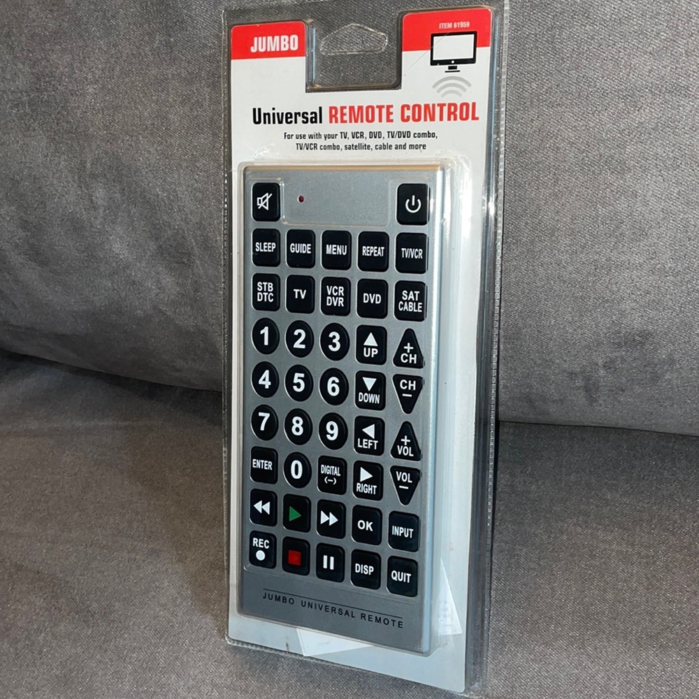 Jumbo universal remote control.